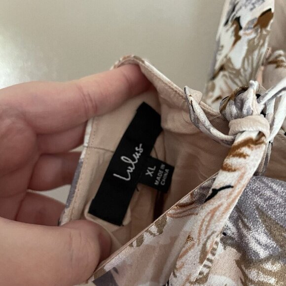 Lulus Women XL More Than Charming Blush Floral Print Lace-Up Maxi Dress NWT - Picture 13 of 15